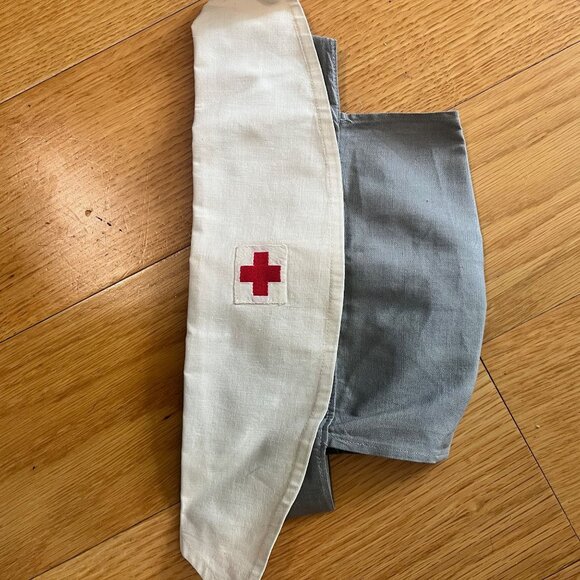 WWII VINTAGE 40s AMERICAN RED CROSS UNIFORM VOLUNTEER NURSE MILITARY DRESS & HAT - Picture 10 of 11